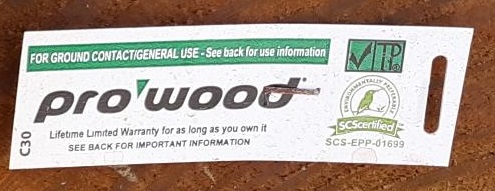 ProWood Treated Lumber End Tag