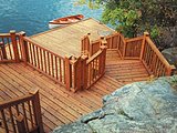 Cedar Deck with Stairs and Dock