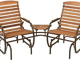 Country Garden TeteATete Glider Chairs with Side Table SKU 817138
