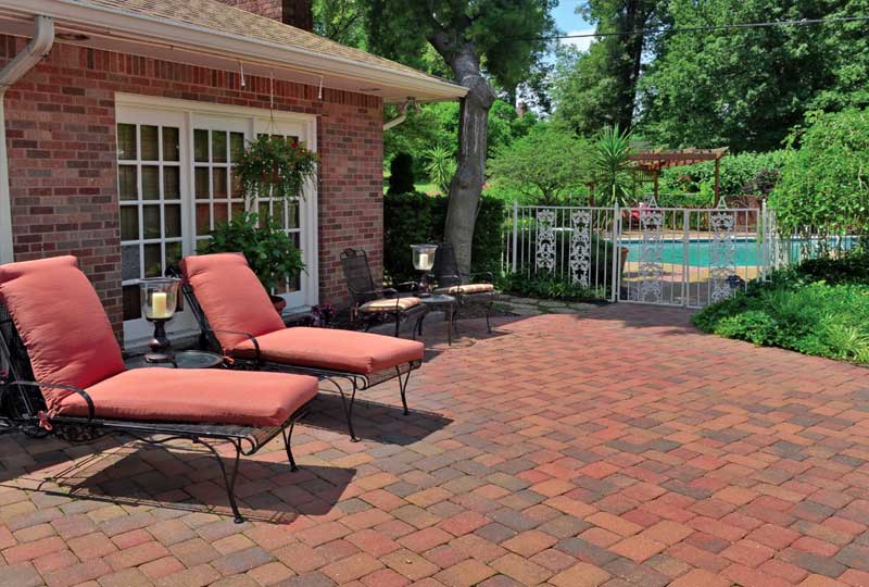 Cobble Pavers Landscaping Blocks Shown in Timberwood Blend