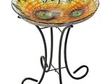 SKU 2SP6286 Sunflower Solar Bird Bath