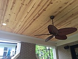 Car Siding Installed As Porch Ceiling