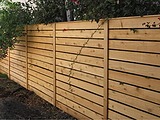 Modern Horizontal Cedar Fence