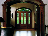 Andersen Rectangular Straightline Rectangular Glass Panel 181 Mahogany Sidelights Transom Custom Art