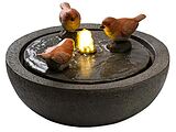 SKU FT6587 Lighted 3-Bird Tabletop Fountain