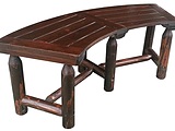 Char Log Curved Bench SKU TX94017