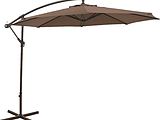10' Round Tan Offset Patio Umbrella SKU 801215